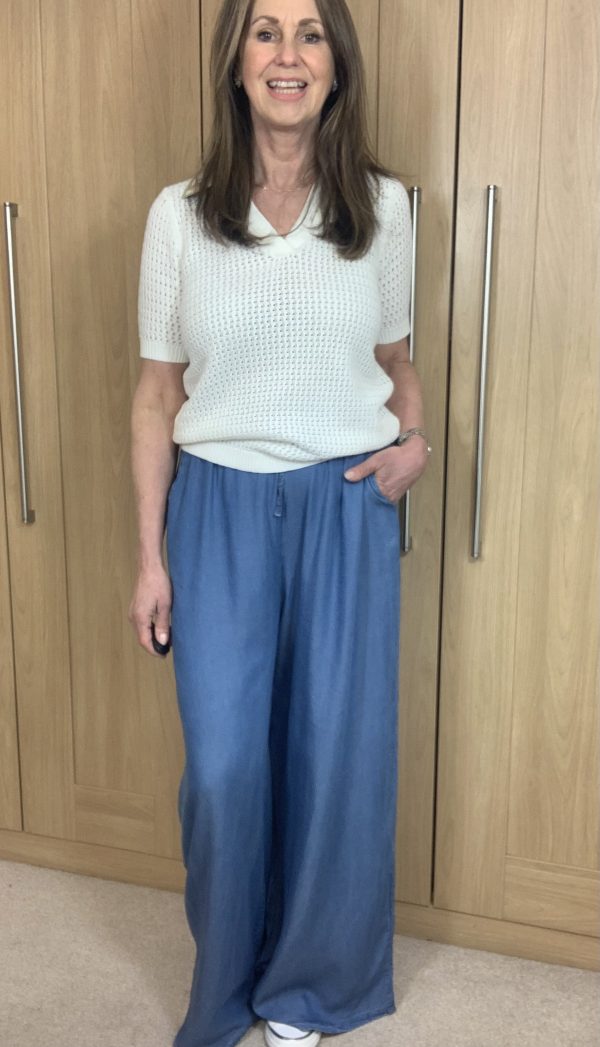 Denim Blue Wide Leg Pant